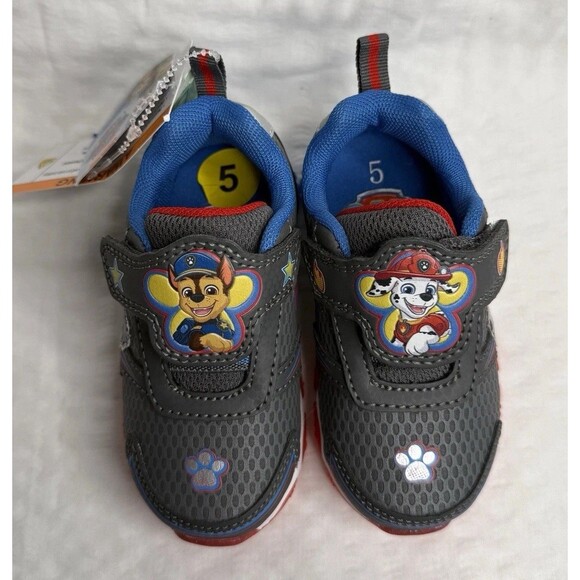 Paw Patrol Baby Toddler Boy Light Up Athletic Sneakers Size 5c Kids Shoes - Picture 6 of 12